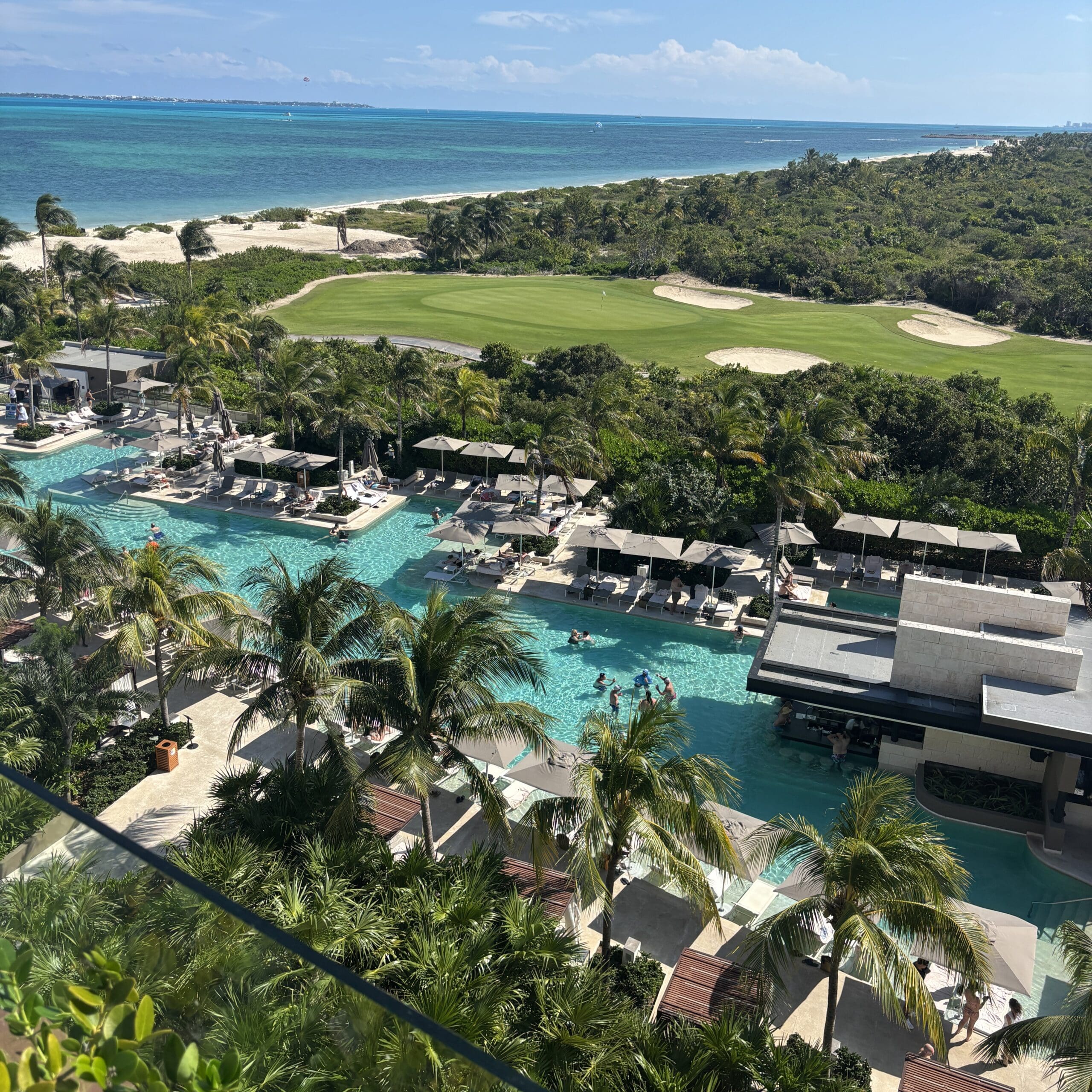 overhead view of an adult-only all-inclusive resort in Cancun