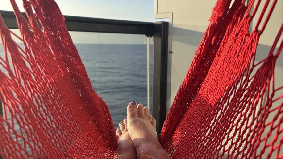 Iconic Virgin Voyages hammock